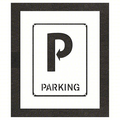 PARKING Pavement Stencil with Arrow for Lots and Garages