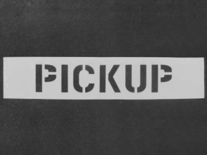 PICKUP Stencil with 12" Letters for Pavement Marking