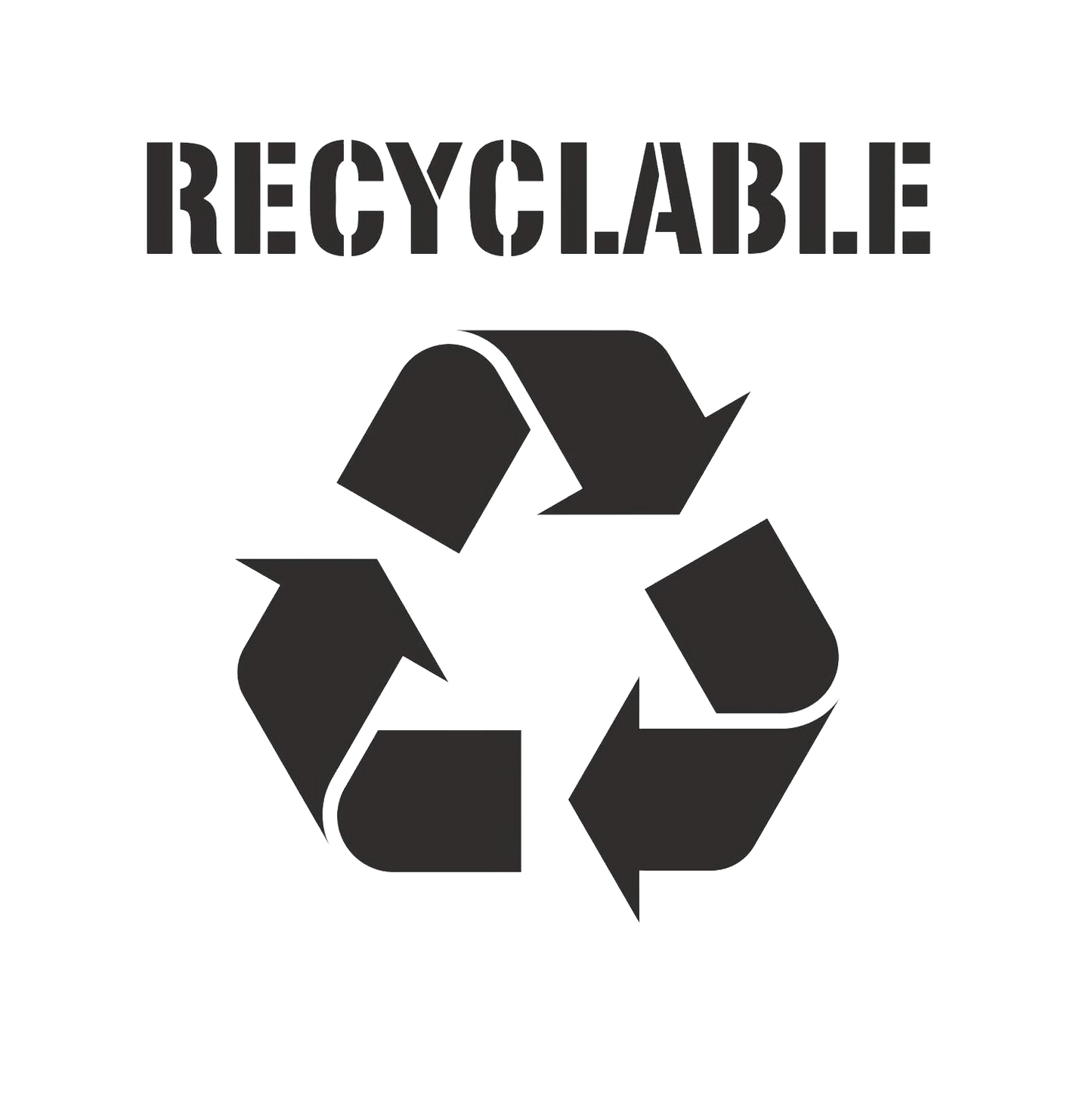 RECYCLABLE Stencil 24" Symbol