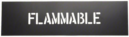 FLAMMABLE Stencil to Mark Pavement and Curbs