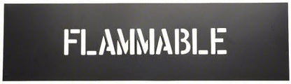 FLAMMABLE Stencil to Mark Pavement and Curbs