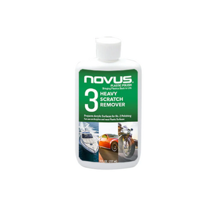 NOVUS 3: Heavy Scratch Remover 8 oz. Bottle of Plastic Polish