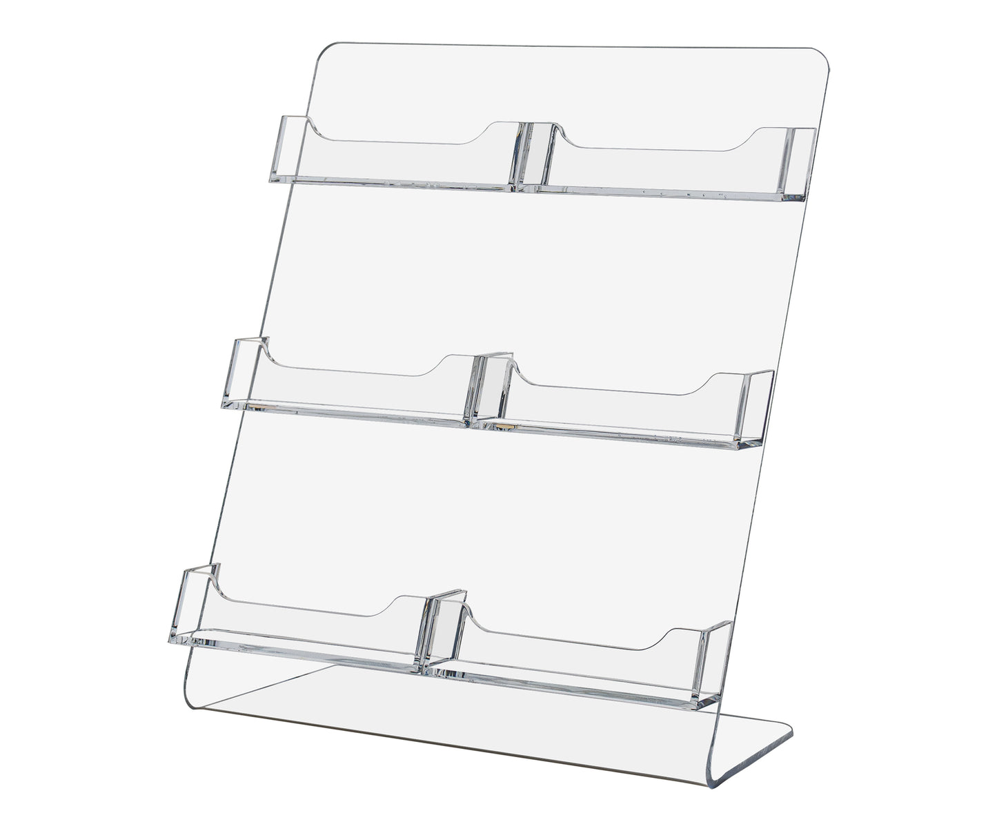 6 Pocket Business Gift Card Display with Slanted Back