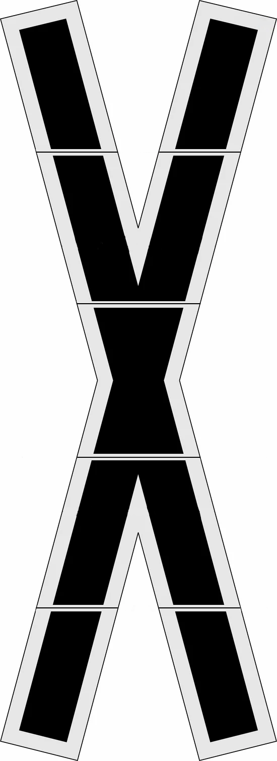 Wisconsin 240" DOT Railroad Crossing Kit Stencil 6 Pieces