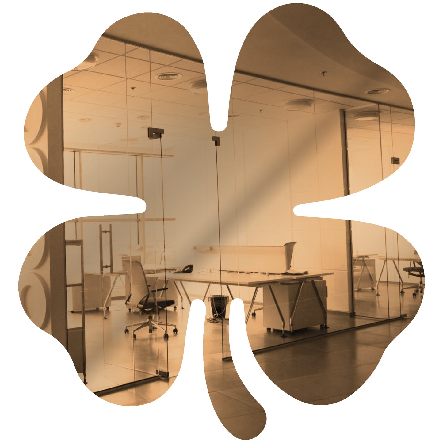 25 Pack Shamrock Shape Acrylic Mirror Tiles Crafts Select Color