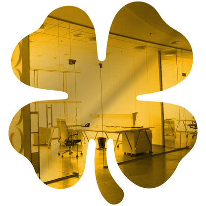 25 Pack Shamrock Shape Acrylic Mirror Tiles Crafts Select Color