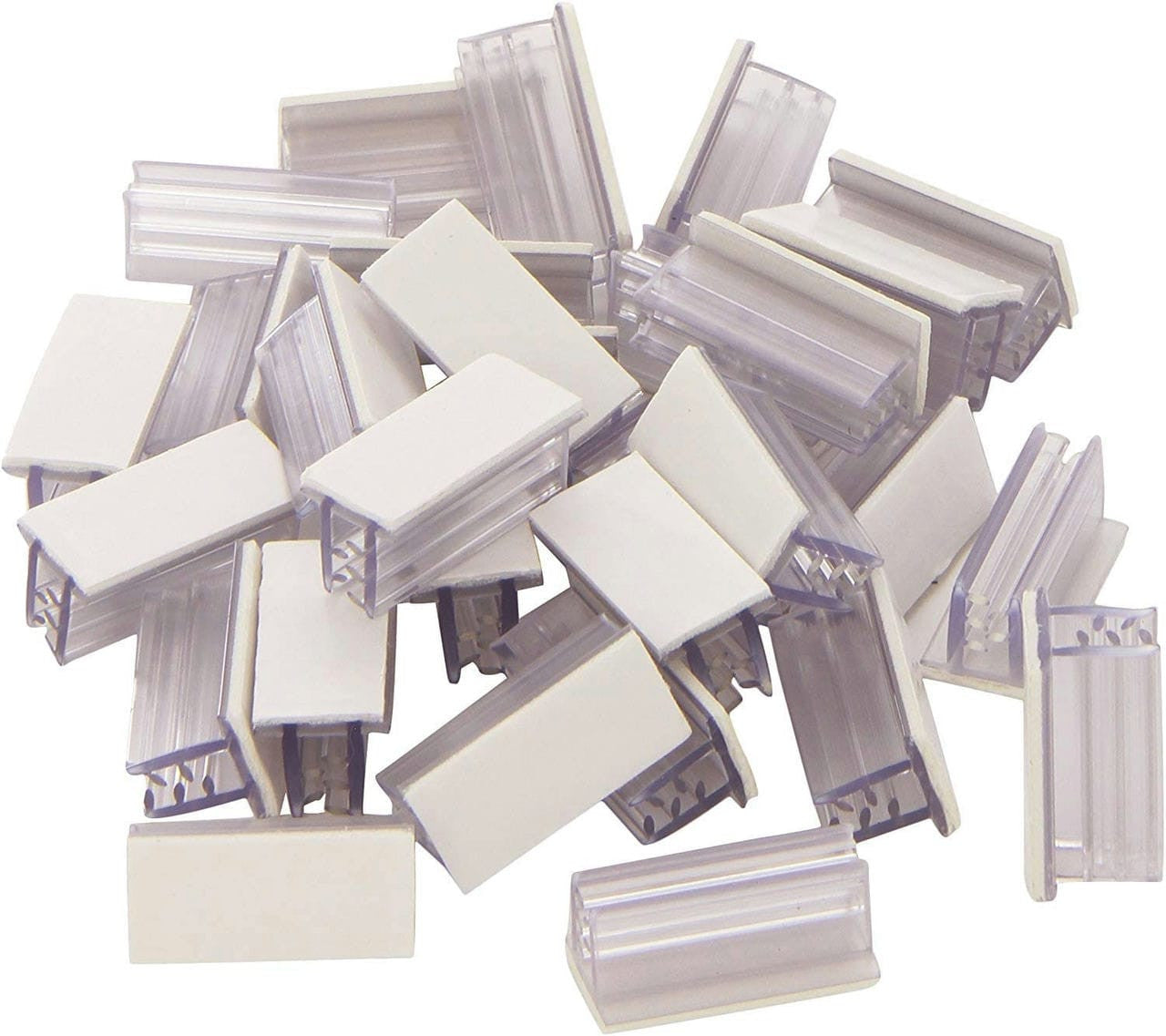 1"W x .5"D Price Tag Photo Holder Grips with Adhesive Pack of 50