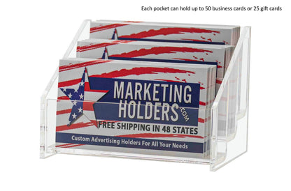 Multi Pocket Business Gift Card Holder 3 Tier Display Stand