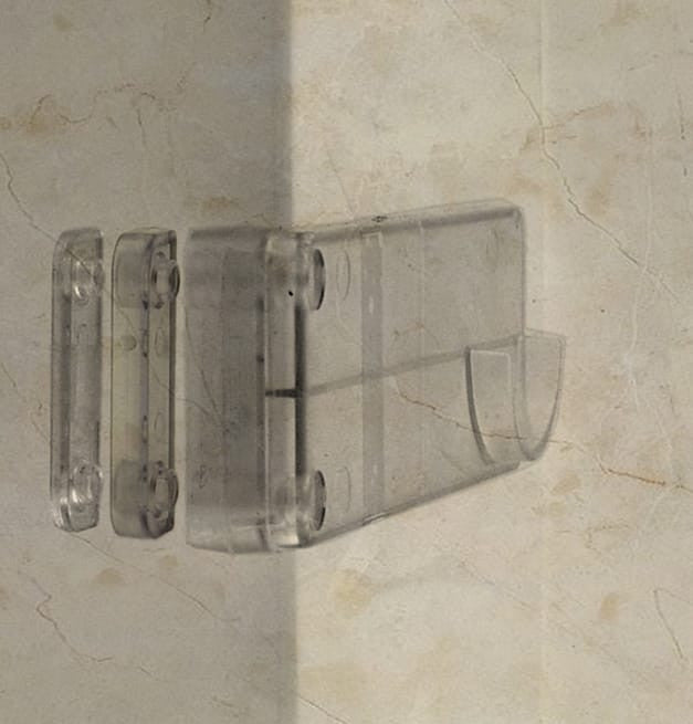Shower Rod Holder Wall Mounted Bathroom Designed for Tile Showers