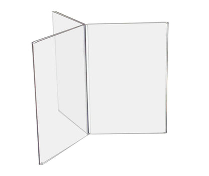 4"W x 6"H 6 Panel Sign Holder Table Tent Display