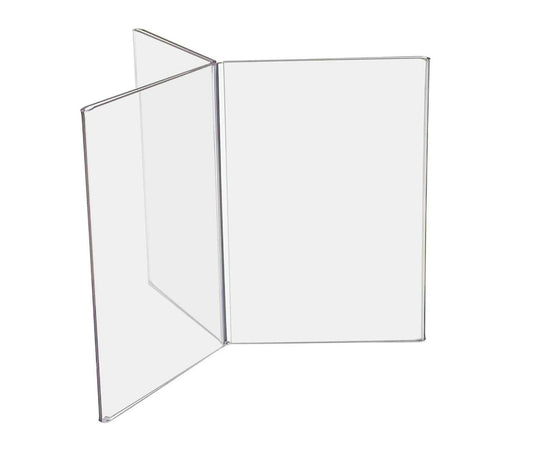 4"W x 6"H 6 Panel Sign Holder Table Tent Display