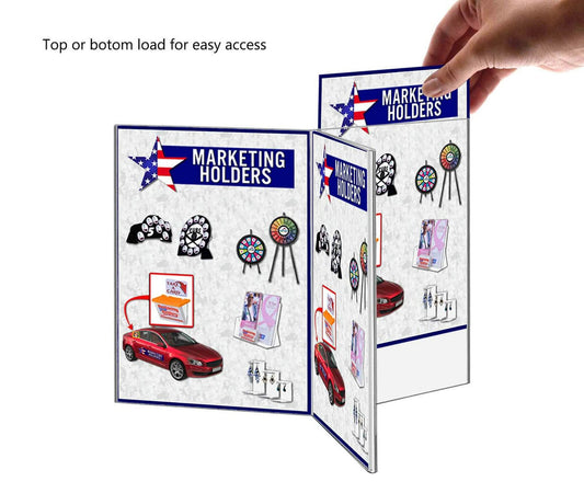 5"W x 7"H 6 Panel Sign Holder Table Tent Display