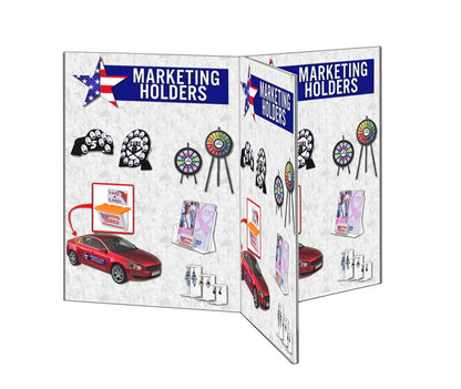 5"W x 7"H 6 Panel Sign Holder Table Tent Display