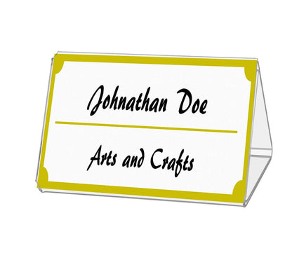 5"W x 7"H 3 Sided Sign Holder Table Tent Display