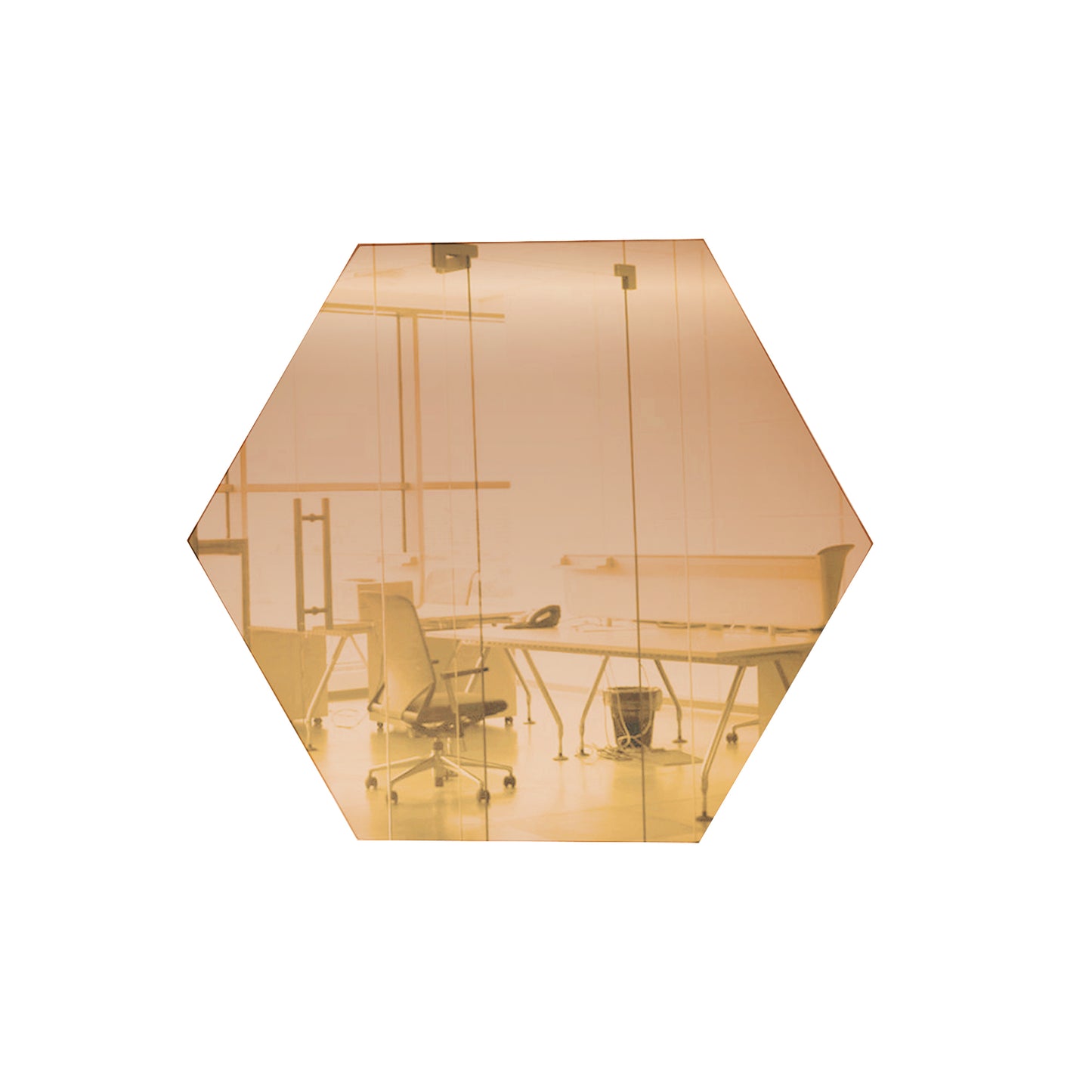 Rose Gold Hexagon Mirror Acrylic Pieces for Arts and Crafts