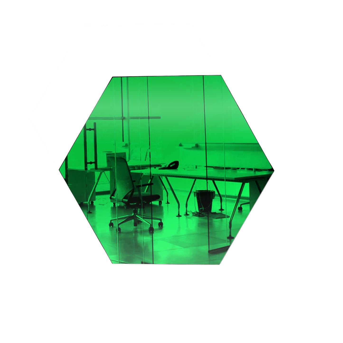 Light Green Hexagon Mirror Acrylic Pieces for Arts and Crafts