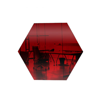 Medium Red Hexagon Mirror Acrylic Pieces for Arts and Crafts