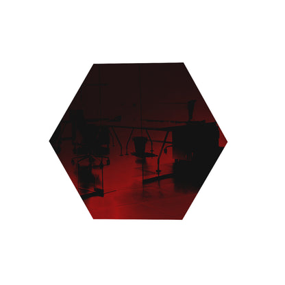 Dark Red Hexagon Mirror Acrylic Pieces for Arts and Crafts