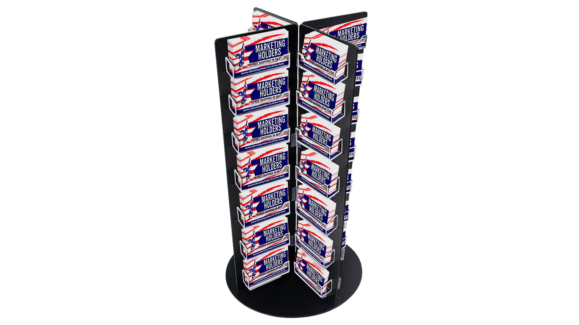 56 Business Card Holder Pockets Rotating Countertop Display