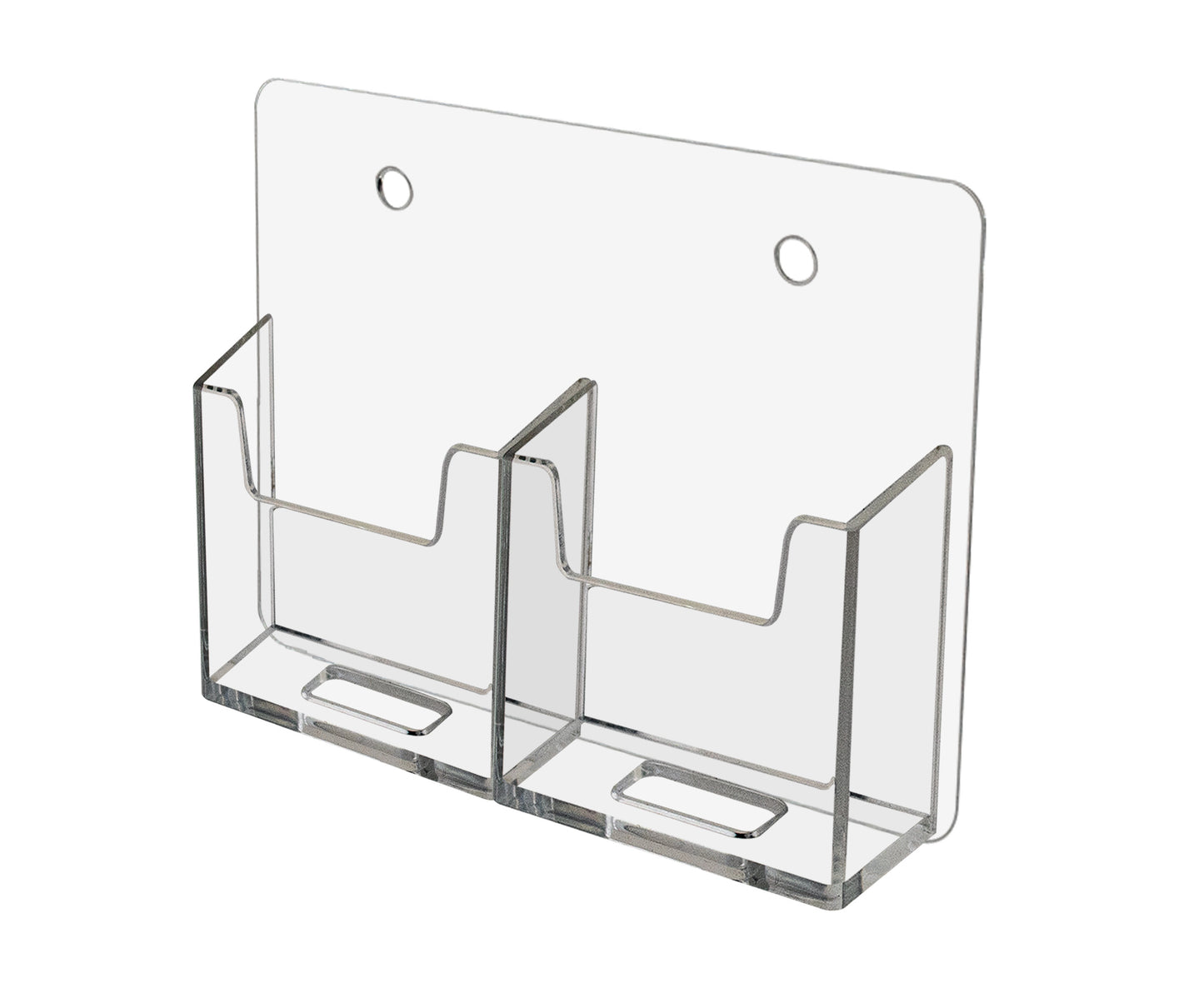 2 Pocket Business Card Holder Vertical Wall Mount