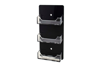 3 Pocket Wall Mount Business Card Holder