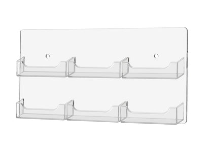 6 Pocket Wall Mount Business Card Holder