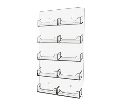 10 Pocket Wall Mount Business Card Holder