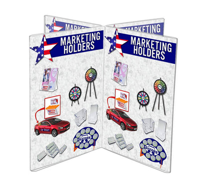 4"W x 6"H Multi Sided Menu Card Sign Holder 8 Panel Table Frame