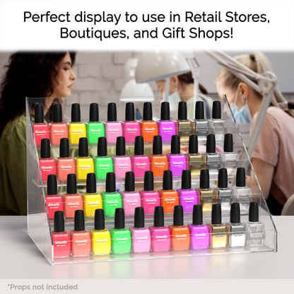 Multi Level Shelf Display 4 Tier Beauty Showcase Countertop Stand