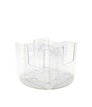 Spinning Brochure Holder with 4 Pockets for 4"W Trifolds
