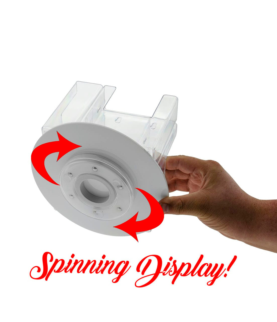 Spinning Brochure Holder with 4 Pockets for 4"W Trifolds