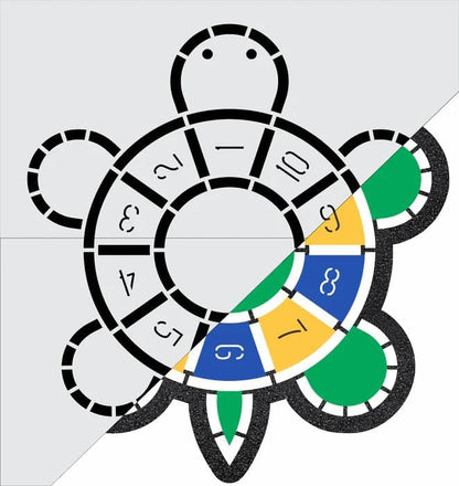 Hopscotch Stencil Paintable Turtle Template for Asphalt