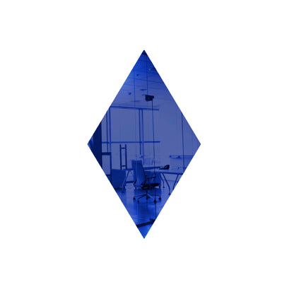 Dark Blue Diamond Shaped Mirror Acrylic Pieces for Arts and Crafts