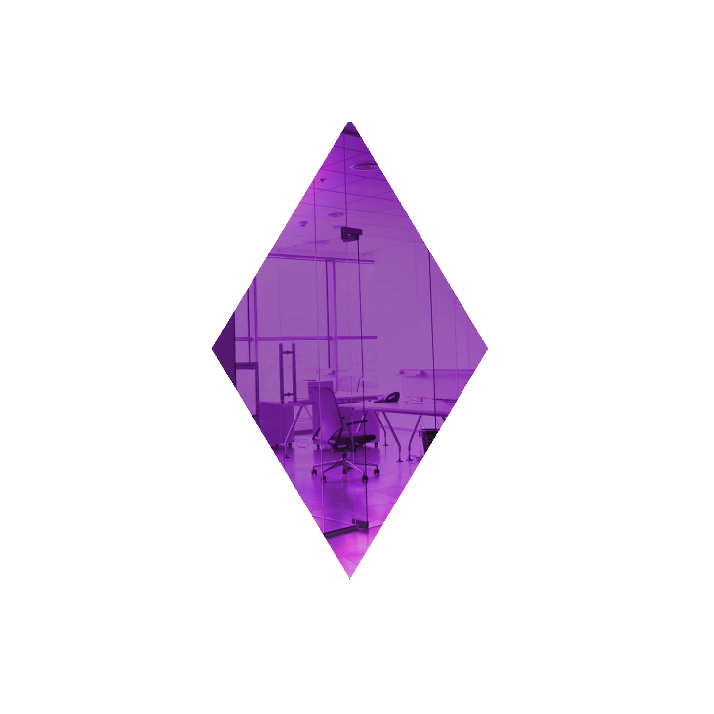 Purple Diamond Shaped Mirror Acrylic Pieces for Arts and Crafts