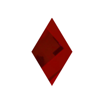 Medium Red Diamond Shaped Mirror Acrylic Pieces for Arts and Crafts