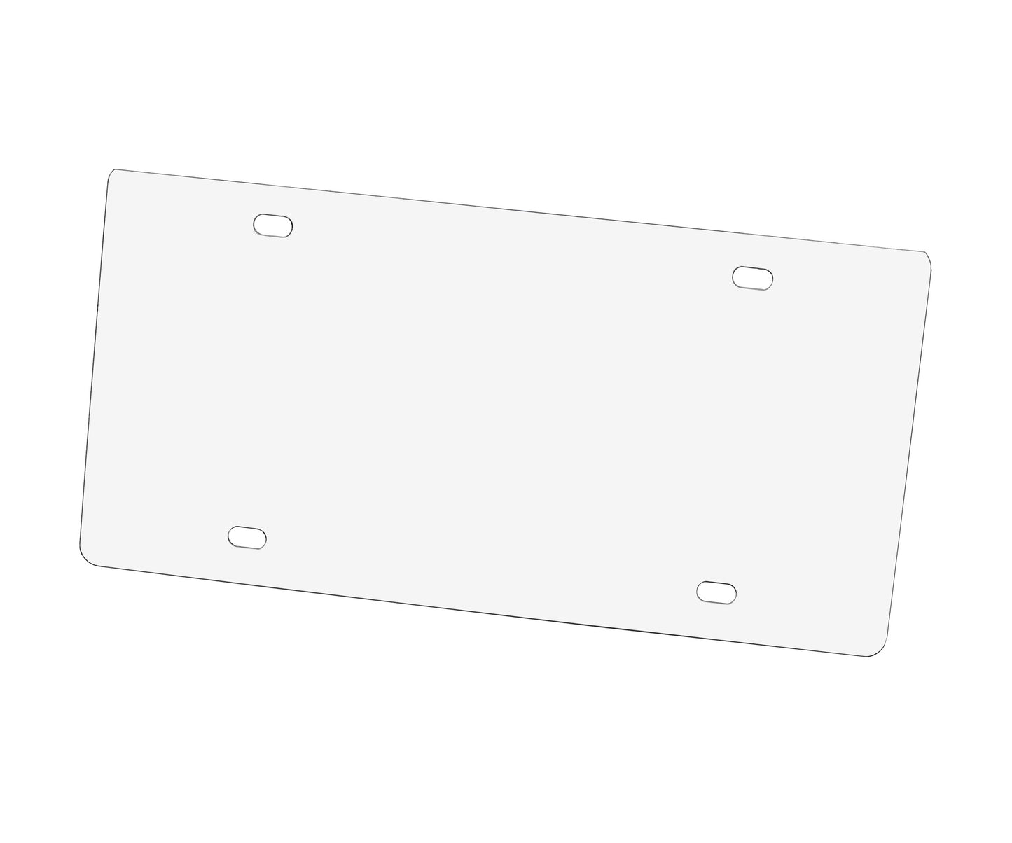 Blank License Plate Cover Laser Cut Acrylic with 4 Holes