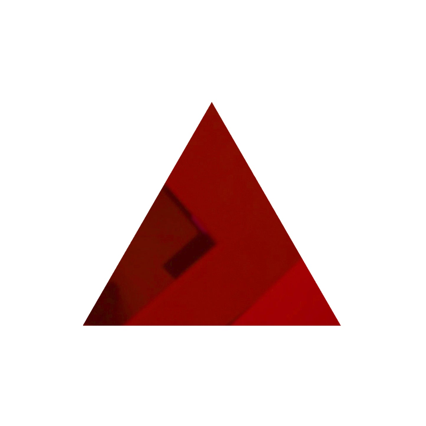 Medium Red Triangle Mirror Acrylic Pieces for Arts and Crafts
