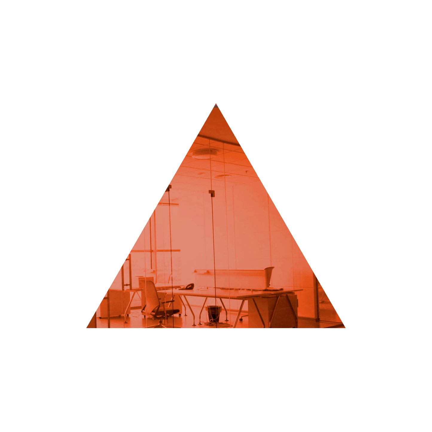 Orange Triangle Shaped Mirror Acrylic Pieces for Arts and Crafts