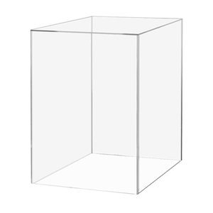 10" x 10" x 15" Clear Acrylic Pedestal | Retail & Gallery Showcase