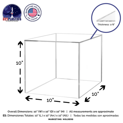 10" Acrylic Retail Display Box