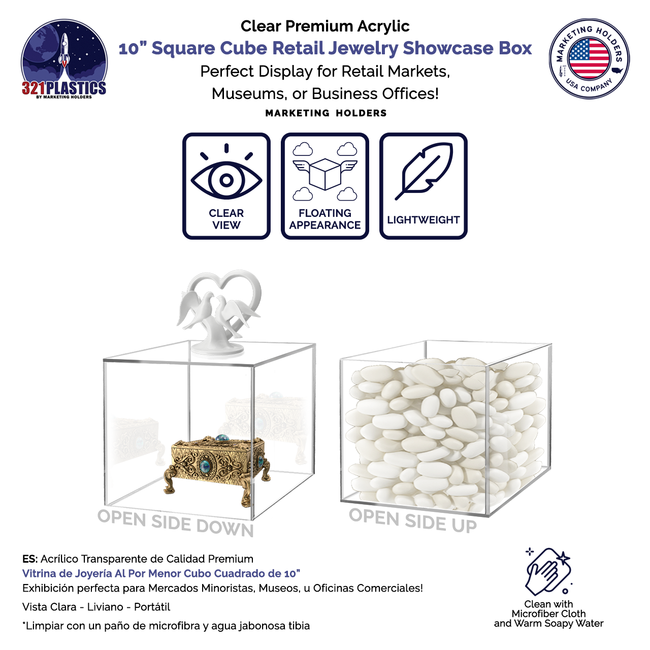 10" Acrylic Retail Display Box