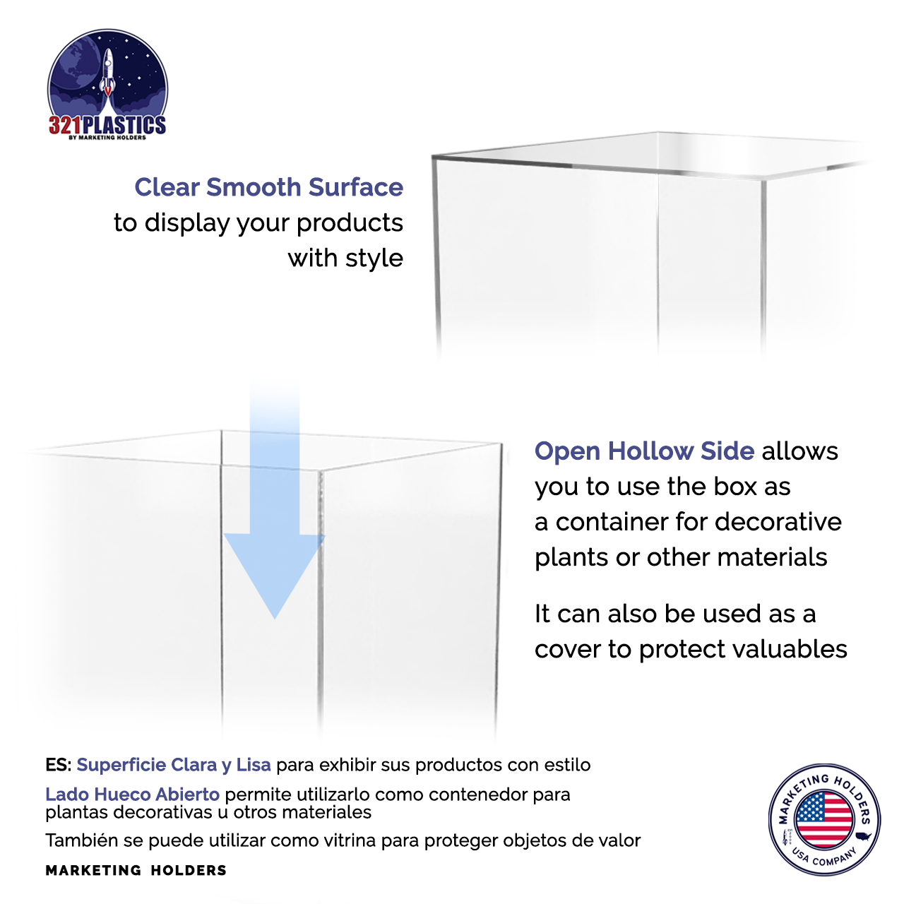 12" x 12" x 16" Acrylic Retail Display Box