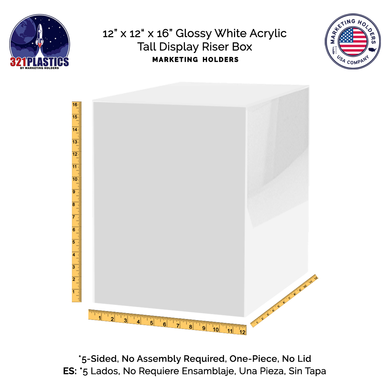 12" x 12" x 16" Acrylic Retail Display Box