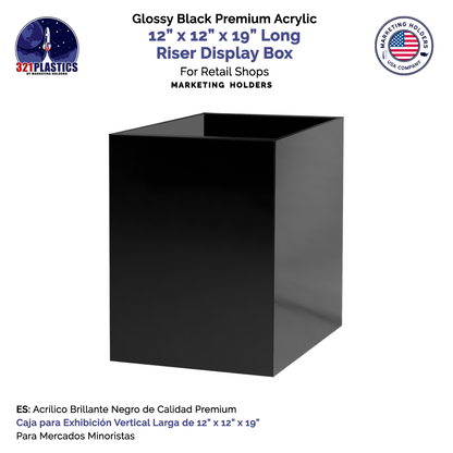 12" x 12" x 19" Retail Display Box Tall Acrylic