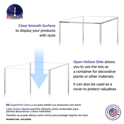 12" x 12" x 19" Retail Display Box Tall Acrylic