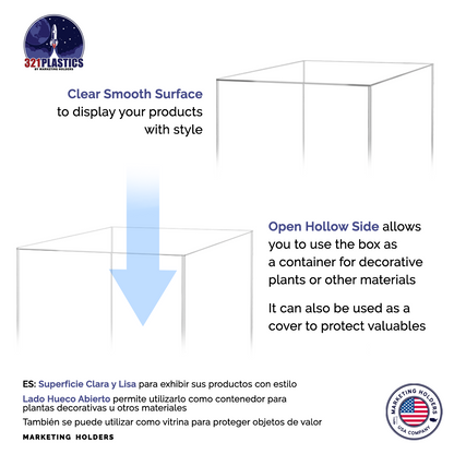 12" x 12" x 32" Tall Acrylic Retail Display Box