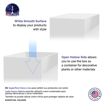 12" x 12" x 40" Rectangular Acrylic Retail Display Box