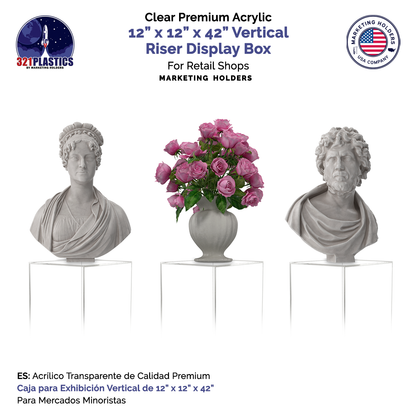 12" x 12" x 42" Tall Acrylic Retail Display Box