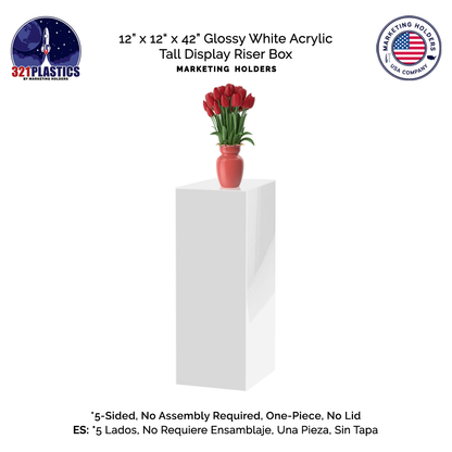 12" x 12" x 42" Tall Acrylic Retail Display Box