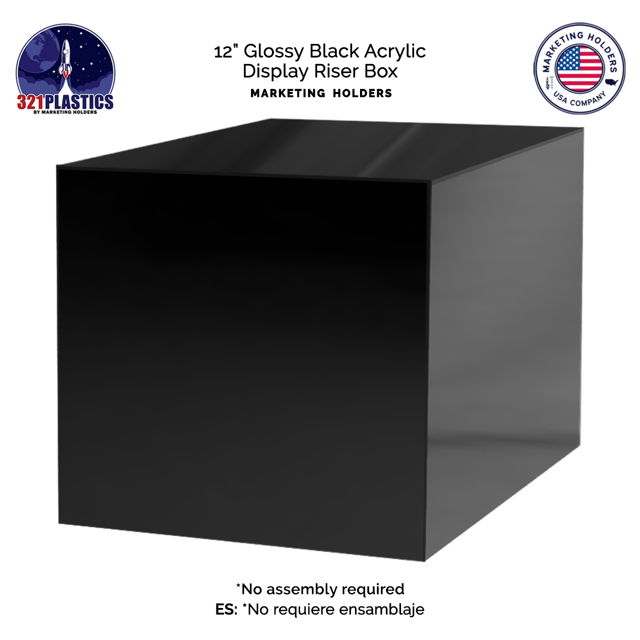 12" Square Acrylic Retail Display Box